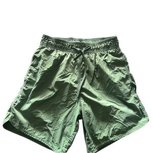 H&M Green Drawstring Swimsuit Shorts